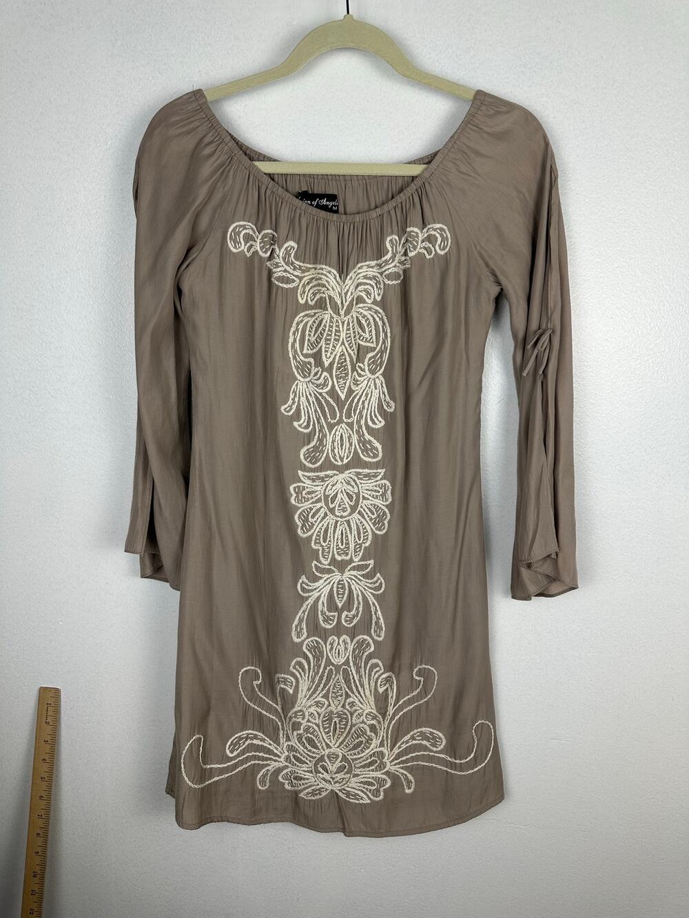 Union of Angels Women's Cottagecore Coquette boho Embroidered Shift Dress M